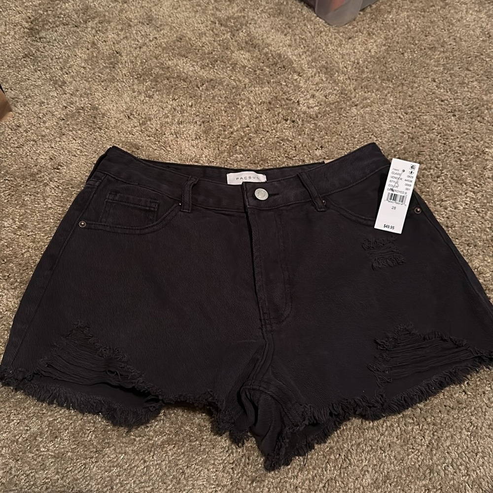 PacSun Black High Waisted Denim Shorts 🧡 - Picture 4 of 5